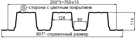 Фото: Профнастил Н114 х 750 - B (ПЭ-01-9003-1) в Бронницах