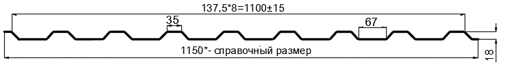 Фото: Профнастил оцинкованный МП20 х 1100 (ОЦ-01-БЦ-0.55) в Бронницах