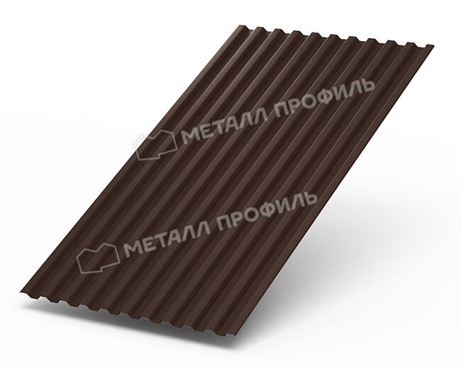 Профнастил С21 х 1000 - B (Steelmatt-20-8017-0.4±0.08мм) в Бронницах