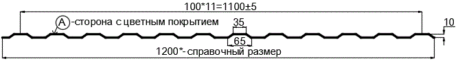 Фото: Профнастил МП10 х 1100 - A (ECOSTEEL_T-12-Золотой Орех-0.45) в Бронницах