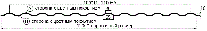 Фото: Профнастил МП10 х 1100 - B (ECOSTEEL_МА_Д-01-МореныйДуб-0.5) в Бронницах