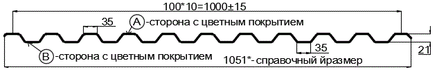 Фото: Профнастил С21 х 1000 - A (ECOSTEEL_MA_Д-12-Античный Дуб-0.45) в Бронницах