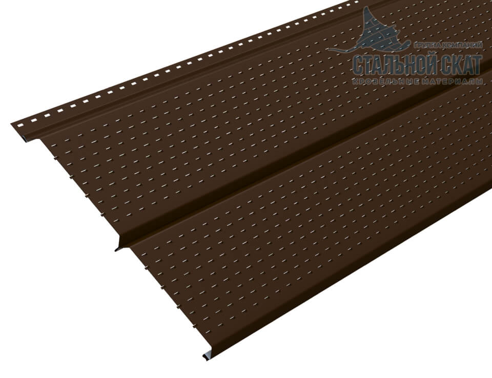 Софит перфор. Lбрус-XL-14х335 (VALORI-20-Brown-0.5) в Бронницах