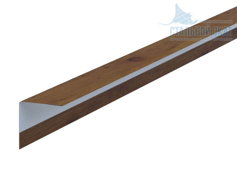 Фото: Планка угла наружного 30х30х3000 (ECOSTEEL_T-12-Дуб-0.45) в Бронницах