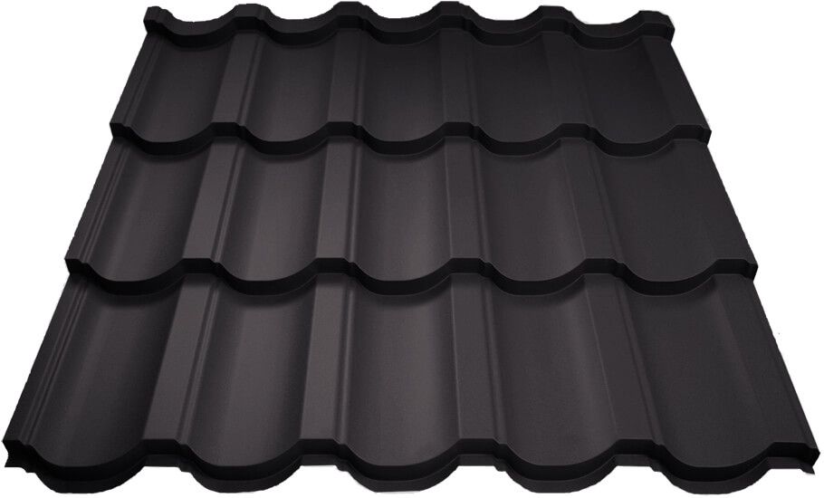 Металлочерепица МП Трамонтана-XL (VALORI-20-DarkGrey-0.5)