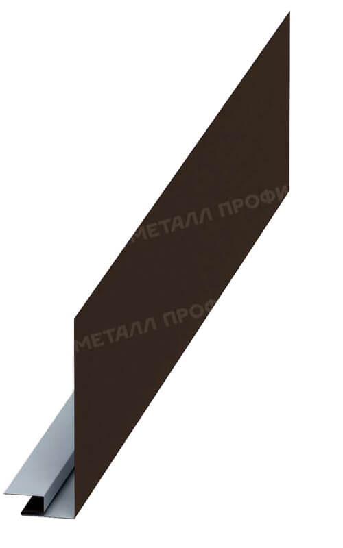 Планка карнизного свеса сложная 185х50х2000 NormanMP (ПЭ-01-8017-0.5)