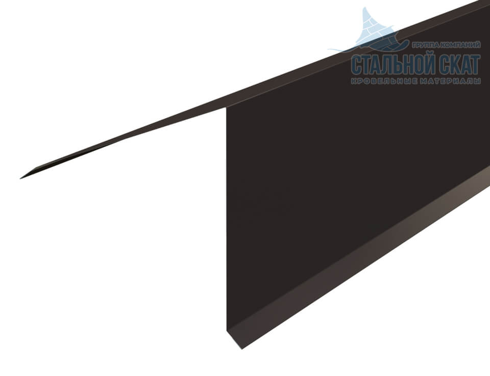 Планка конька кровли односкатной 185х185х2000 NormanMP (ПЭ-01-RR32-0.5)