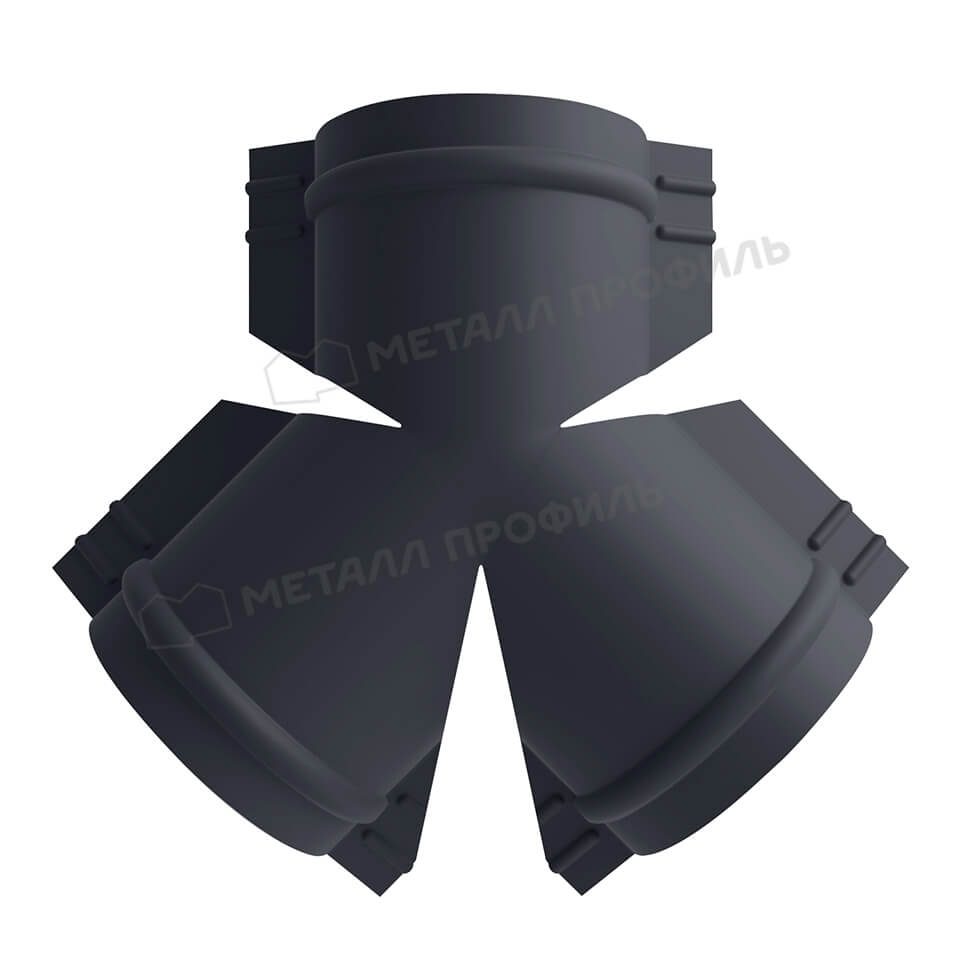 Y-образный тройник для круглого конька R110 (VALORI-20-DarkGrey-0.5)