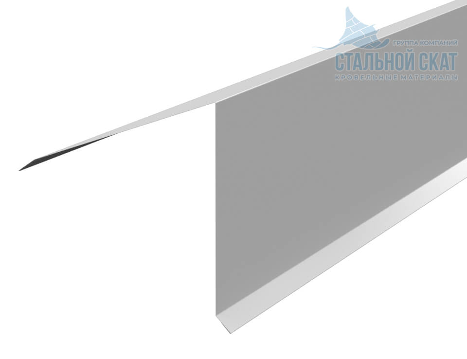 Планка конька кровли односкатной 185х185х2000 NormanMP (ПЭ-01-9010-0.5)