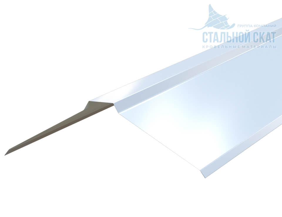 Планка конька плоского 150х150х2000 NormanMP (ПЭ-01-9010-0.5)