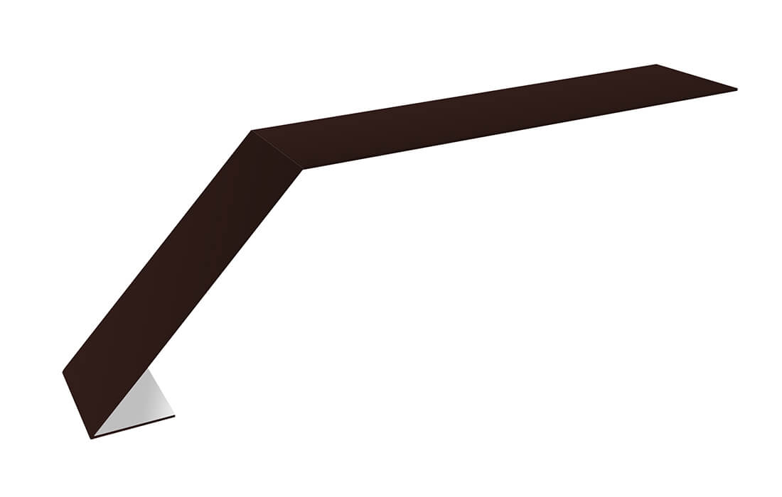 Планка карнизная для мягкой кровли 100х60 0,5 Satin Matt RAL 8017 шоколад (2м)