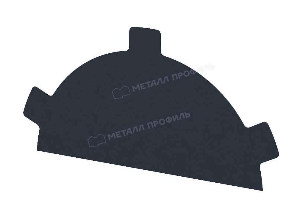 Заглушка конька круглого простая NormanMP (ПЭ-01-7016-0.5)