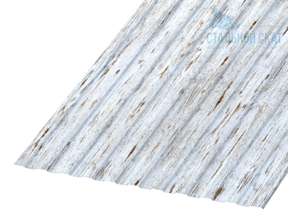 Профнастил С8 х 1150 - A (ECOSTEEL_MA-01-Беленый Дуб-0.5)