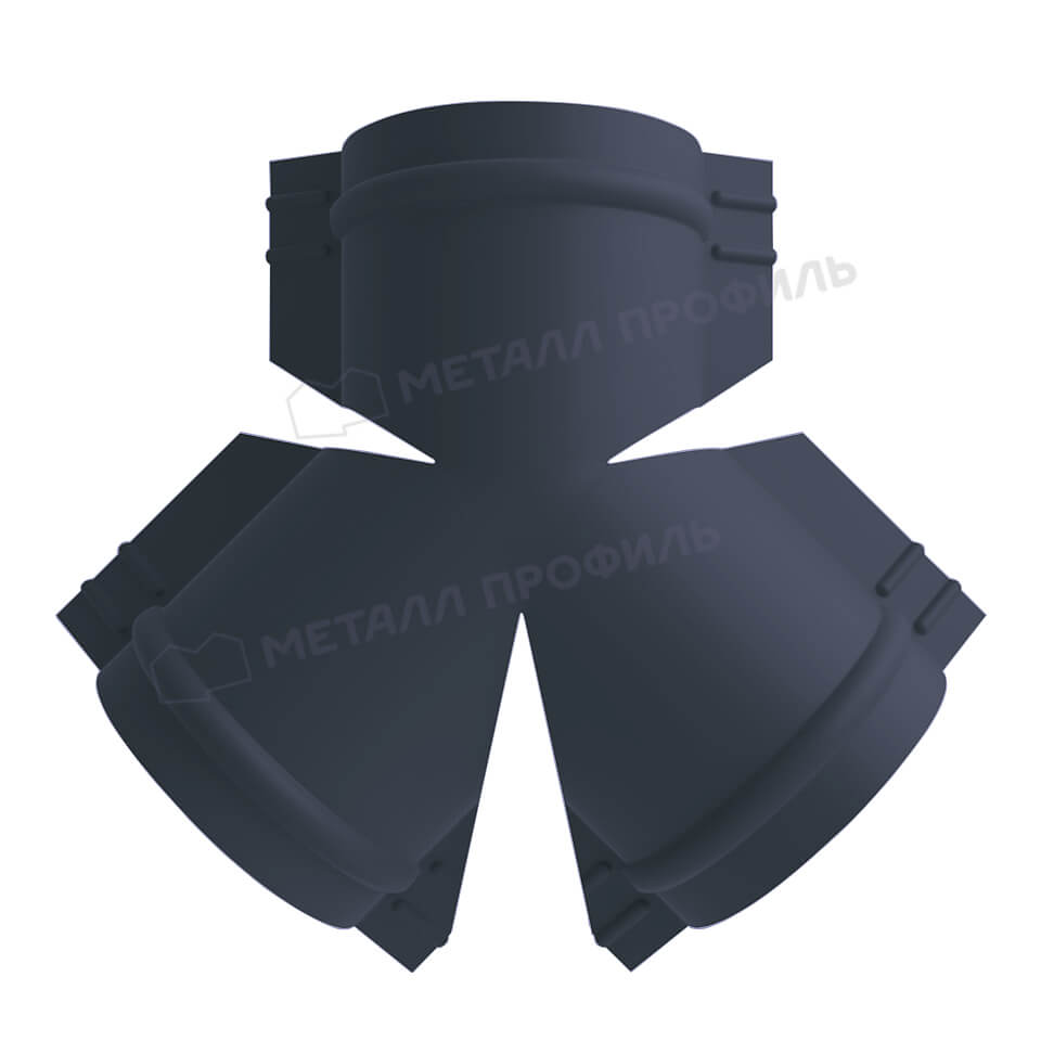 Y-образный тройник для круглого конька R110 NormanMP (ПЭ-01-7016-0.5)