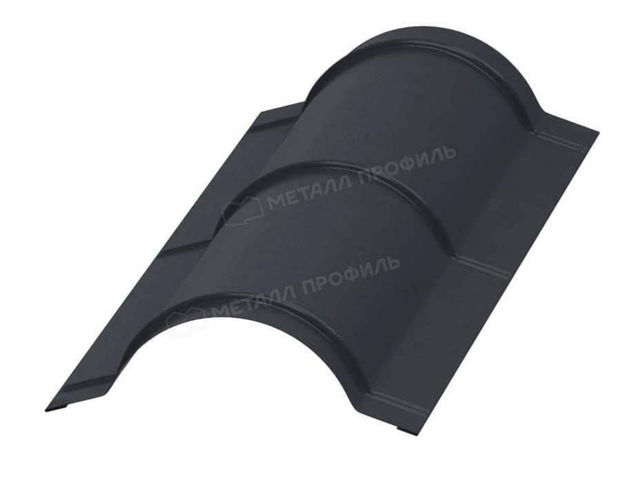 Планка конька круглого R110х2000 (VALORI-20-DarkGrey-0.5)