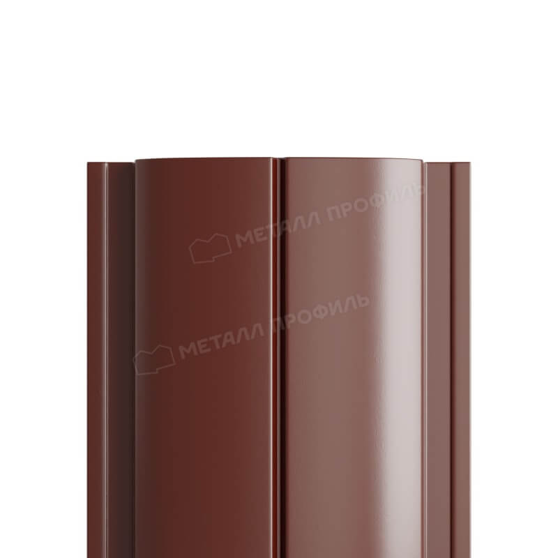 Штакетник металлический МП ELLIPSE-T 19х126 Двусторонний (ПЭМАД-01-8017\8017-0.4±0.08мм).