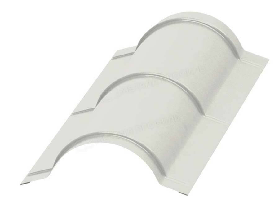 Планка конька круглого R110х2000 NormanMP (ПЭ-01-9002-0.5)