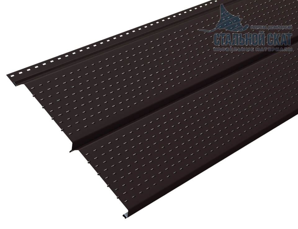 Софит перфор. Lбрус-XL-14х335 (VALORI-20-DarkBrown-0.5)