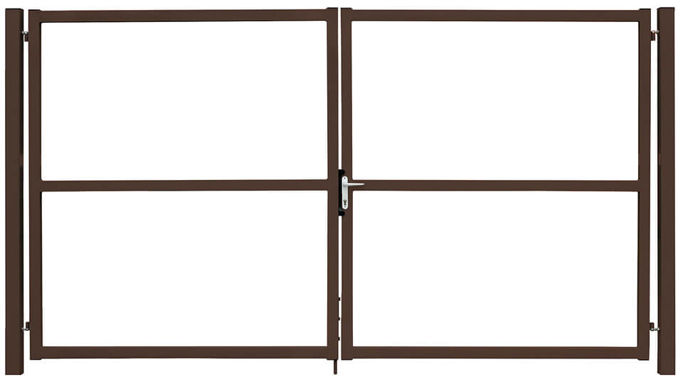 Ворота Colority цинк с замком 1,5х3,5 RAL 8017