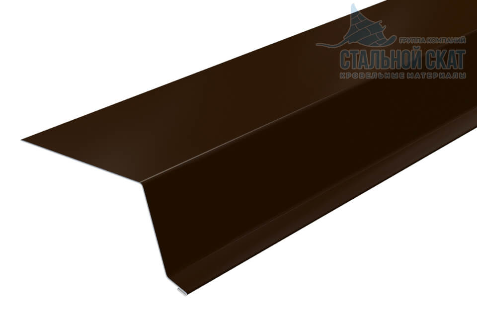 Планка капельник 79х55х2000 (VALORI-20-DarkBrown-0.5)